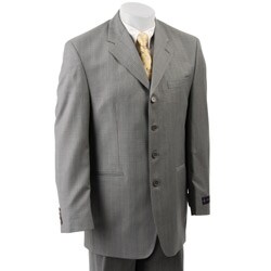 Sean John Men's Grey Stripe 4-button Wool Suit