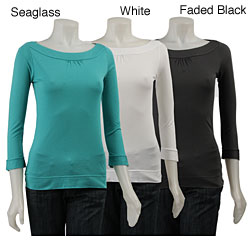 C&C California Women's Pima Modal Boatneck Top