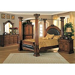 Classic Canopy Poster 4-piece Queen-size Bedroom Set