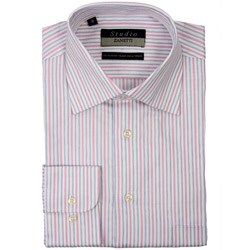 FINAL SALE Zanetti Studio Men's Stripe Dress Shirt