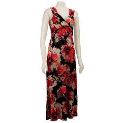 Tiana B. Women's Large Floral Print Maxi Dress