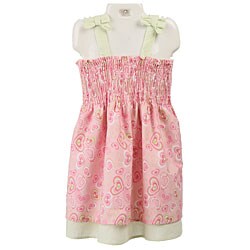 Baby Togs Toddler Girl's Smocked Heart Print Sundress