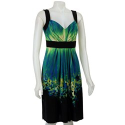 Tiana B. Women's Rainforest Print Jersey Dress