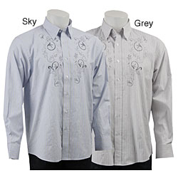 Michael Brandon Men's Long-Sleeve Stripe Shirt