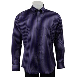 Toscano Men's Iris Stripe Long-sleeve Shirt