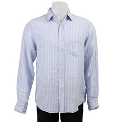 FINALS SALE Nove Men's Linen Stripe Long-sleeve Shirt