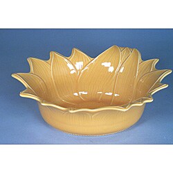 French Ceramic 3-quart Sunflower Baker Bowl