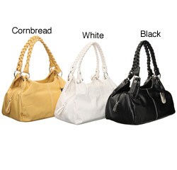 FINAL SALE Nine West Pipi Medium Pebbled PVC Satchel
