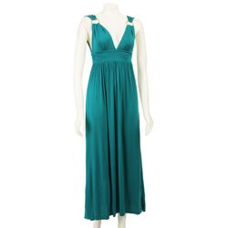 FINAL SALE Necessary Objects D-ring Emerald Maxi Dress