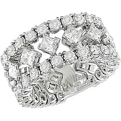 18k White Gold 5ct TDW Diamond Ring (G-H, I1) (Size 7.5)