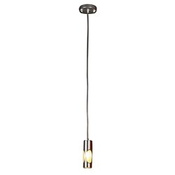 Satin Aluminum 1-light Pendant with Frosted Glass
