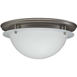 Brushed Nickel 2-light Flush Mount Pendant