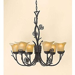 Handcrafted Antique Bronze 6-light Chandelier