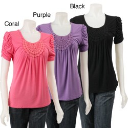 Panitti Women's Crochet Medallion Top 