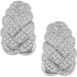 18k Gold 2 3/8ct TDW Diamond Semi-hoop Earrings (G-H, I-1)
