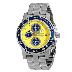 Seiko Men's Yellow Dial Chronograph Watch
