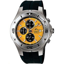 Casio Men's Outdoor Orange Dial Rubber Strap Watch