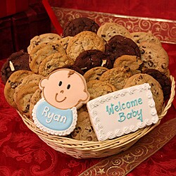 'New Baby Boy' Gourmet Cookie Basket