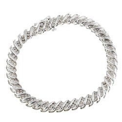 14k White Gold 2ct TDW Diamond Tennis Bracelet (H-I, I1)