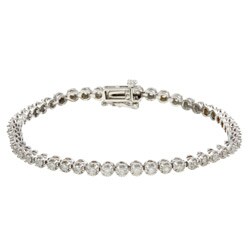 14k White Gold 2ct TDW Diamond Tennis Bracelet (G-H, I2)