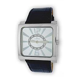 Le Chateau Men's Blue Leather Strap Casual Watch