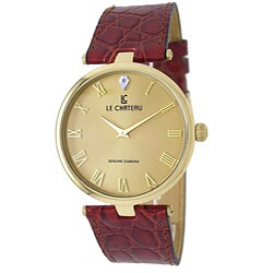 Le Chateau Men's Genuine Diamond Accent Watch