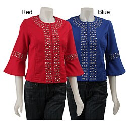 FINAL SALE Live A Little Women's Studded Cropped Jacket