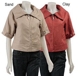 FINAL SALE Live A Little Women's Cropped Zip Anorak