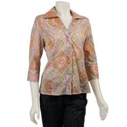 FINAL SALE Joseph A. Women's Paisley Print Top