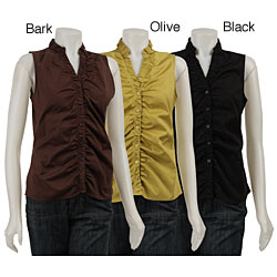 FINAL SALE Joseph A. Women's Ruched Sleeveless Top
