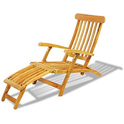 Teak Patio Steamer Recliner