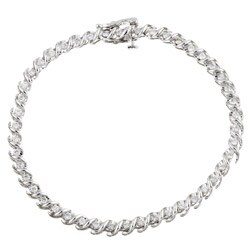 14k White Gold 1ct TDW Diamond Tennis Bracelet (G-H, I2)