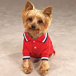 Classic Nautical Red Polo Shirt for Dogs