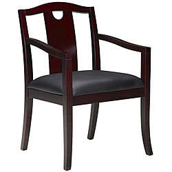 Mercado Wood and Leather Guest Chair