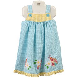 Good Lad Toddler Girl's Blue/ Yellow Dress