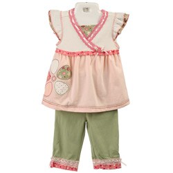 Kids Headquarters Girl's Flower Tunic/ Legging Set