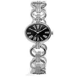 Dufonte by Lucien Piccard Women's Black Oval Watch
