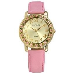 Dufonte Women's Pink Strap Watch