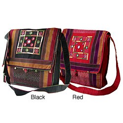 Cotton/ Silk Cosmic Messenger Bag (India)