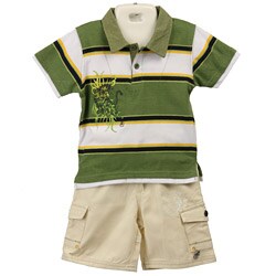 Tuff Gear Toddler Boy's Polo and Shorts Set