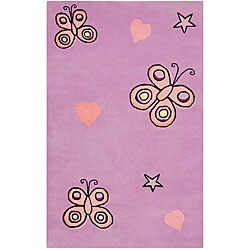 Hand-tufted Kids' Butterfly Rug (5' x 8')