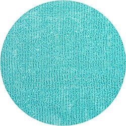 Bright Blue Fleece Shag Rug (5' Round)
