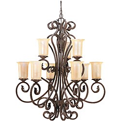 Windsor Manor Nine Light Chandelier