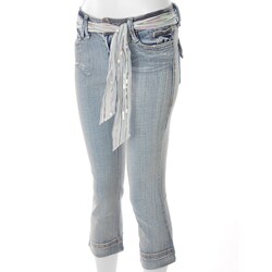 Mudd Junior's Belted Stretch Denim Capri Jeans