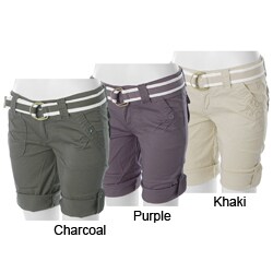 Ci Sono by Adi Junior's Low-rise Belted Bermuda Shorts