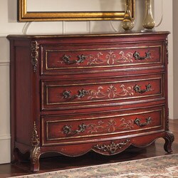 Hand-painted Ruby Accent Chest
