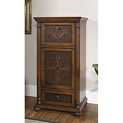 Hand-painted Brown Wine Accent Chest 