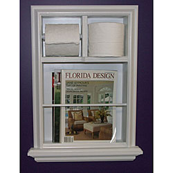 Recessed Magazine Rack and Toliet Paper Combo 