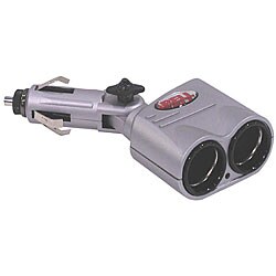 Silver Direct-plug Double-socket Outlet