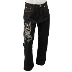 Ed Hardy Men's Panther Embroidered Jeans